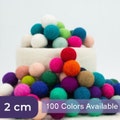 100 Pieces | 2cm Felt Balls | Hand Felted Balls | Wholesale Bulk Felt Balls  | Fair Trade | 100% Wool and Handmade  | FREE SHIPPING product logo