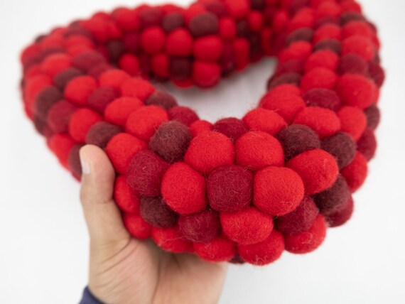 4 Ghirlande Di San Valentino In Feltro Con Cuori Rosa | 40 Cuori Regolabili | Decorazione 1,5 Metri Per Matrimoni E Festa