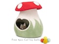 Wool Felt Mushroom Cat Cave | Premium Cat Bed | Kitty Bed | Felt Cat House | Fair Trade | 100% Wool and Handmade product logo