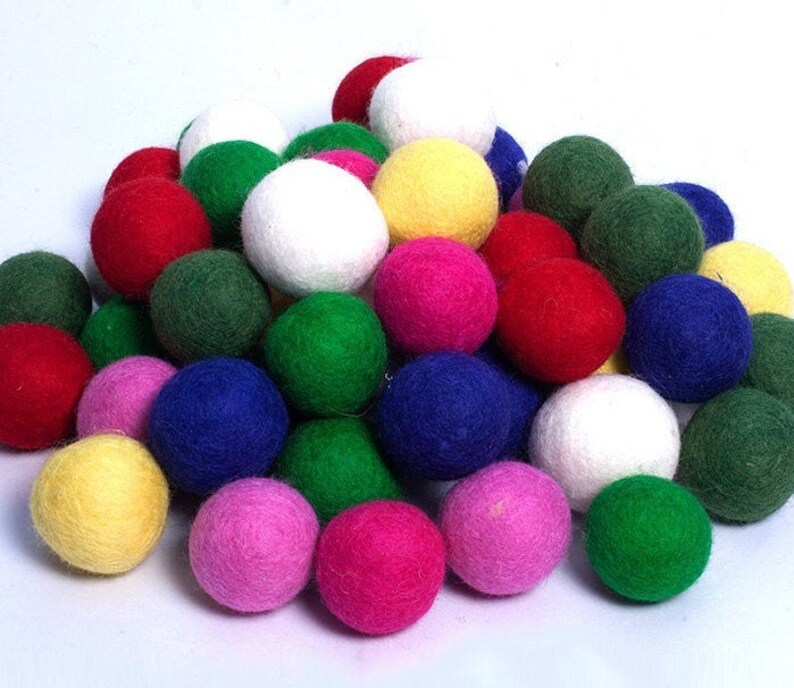 2.5cm Wholesale Bulk Felt Balls Hand Felted With Natural Wool Etsy