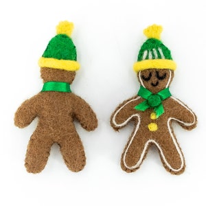 50 pcs Christmas gingerbread man Felt gingerbread man ornament Cute Christmas gifts image 5