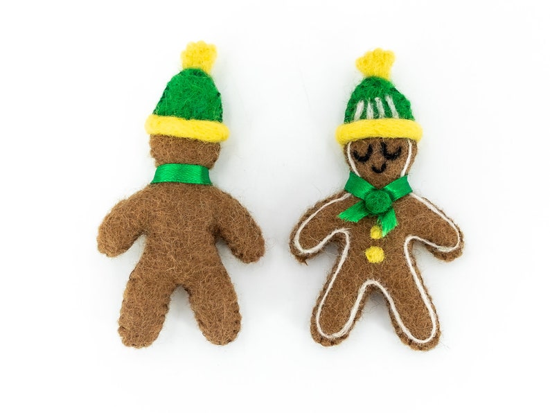 50 pcs Christmas gingerbread man Felt gingerbread man ornament Cute Christmas gifts image 5
