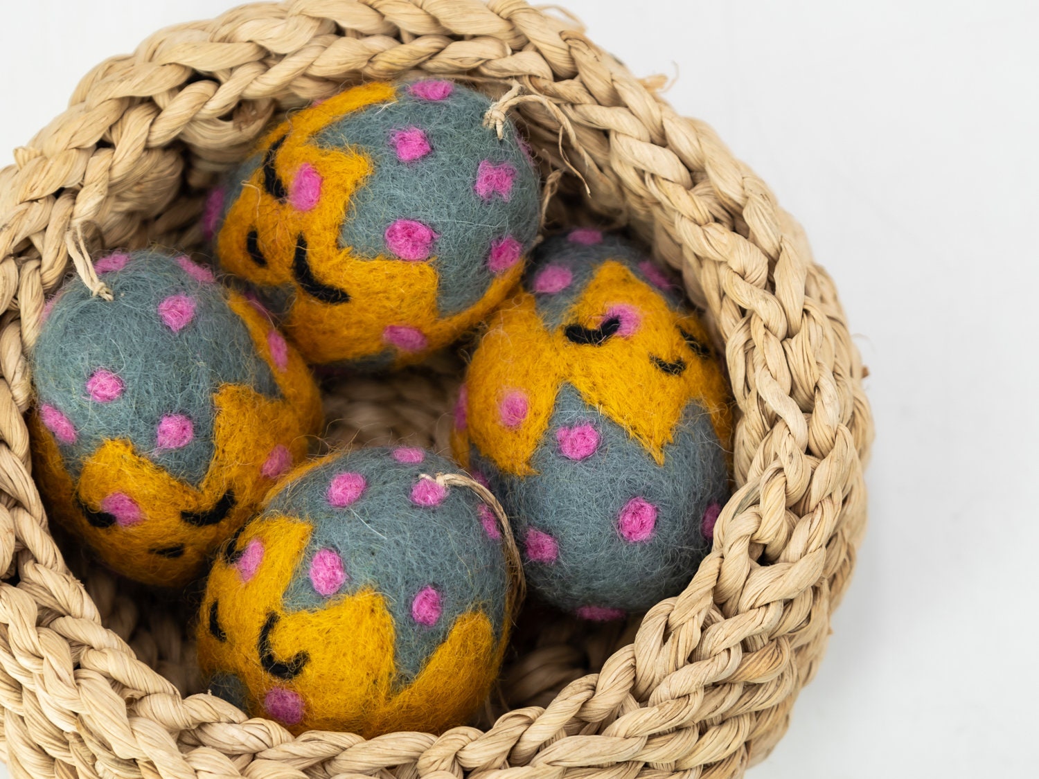 6 Huevos De Pascua De Fieltro Con Motivos Florales – Colgantes Reutilizables De Colores Pastel Para Decorar