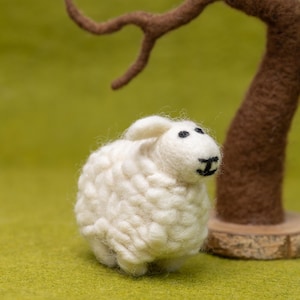 Handmade Felt Sheep Ornament | Christmas Tree Ornaments | Pretend Play Toys for Kids | Farm Animal Ornament |  Felted Easter Lambs
