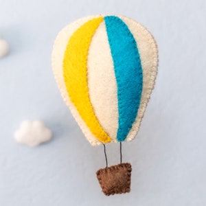 15cm Felt Hot Air Balloon Craft Crib Nursery Mobile Travel Nursery Decor Unisex Baby Gifts image 7