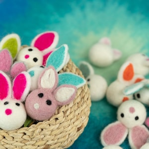 50 stuks 3 cm vilten paashaashoofd voor paaseieren zoeken, huisdecoratie, geschenken
