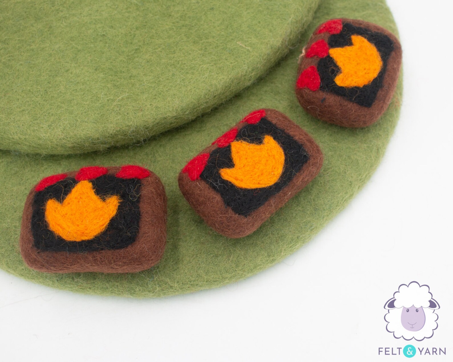 8cm Wollfilz RotEr Kamin Handgefilzt So als beginne spiel mit | Etsy