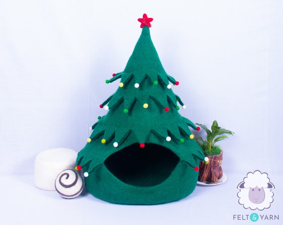 cat bed christmas tree