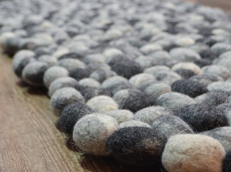 Felted stone rugs Stone rugs Pebble felt rugs felt stone Etsy