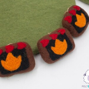 8cm Wollfilz RotEr Kamin Handgefilzt So als beginne spiel mit | Etsy