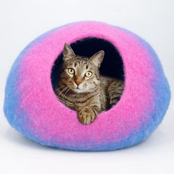 Gradient Cat Cave in Multiple Designs, Gradient Cat House Cocoon, Handmade Pet Bed