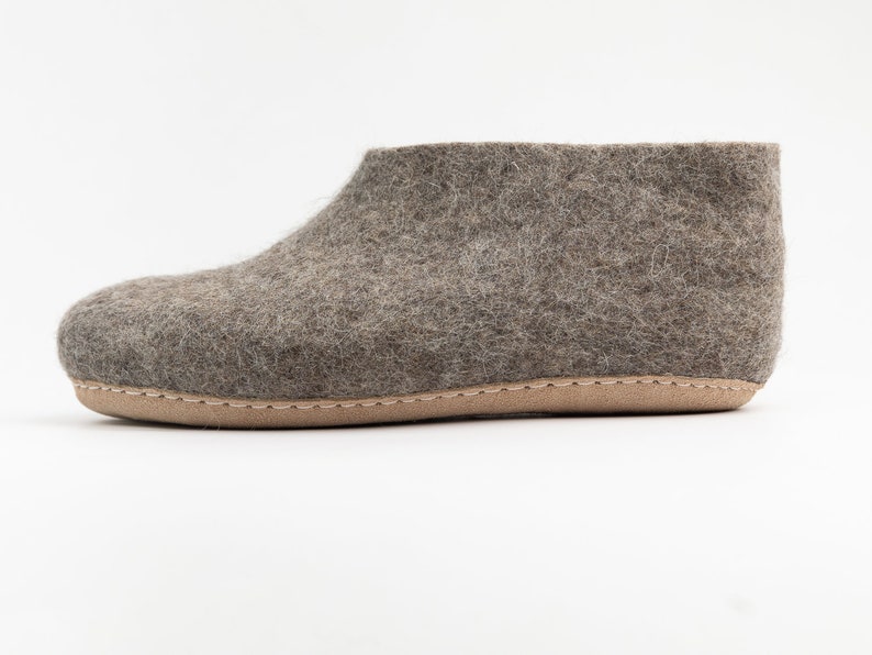 Handmade Wool Felt Ankle Boot for Comfy Indoor and Outdoor Wear image 2