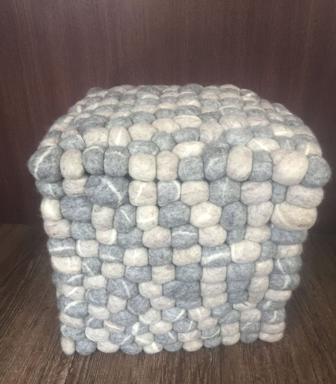 40cm Bulky Natural Wool Felt Stone Stool Felted Pebble Stone Etsy UK