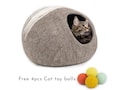 50cm Felt Natural Cat Bed, Wool Cat House Cocoon, Handmade Cat House: Fair Trade product logo