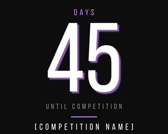 Dance Competition Countdown Template Canva Editable | Studio Countdown Graphic | Dance Teacher Resource | Purple