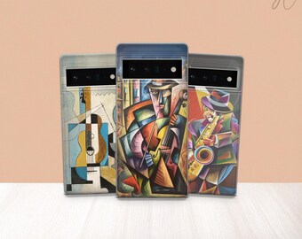 Cubist Art Phone Case Guernica Musican Cover for Pixel 10 Pro Xl 9A 8 7 6 iPhone 17 16 15 14 13 12 Samsung S26 S25 S24 Ultra S23 A56 A16 A17