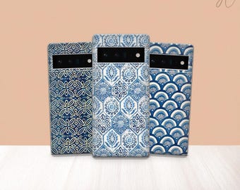 Boho Phone Case Vintage Tiles Cover for Pixel 10 Pro Xl 9A 8 7 6 iPhone 17 16 15 14 13 12 Samsung S26 S25 Fe S24 Ultra S23 A56 A16 A17