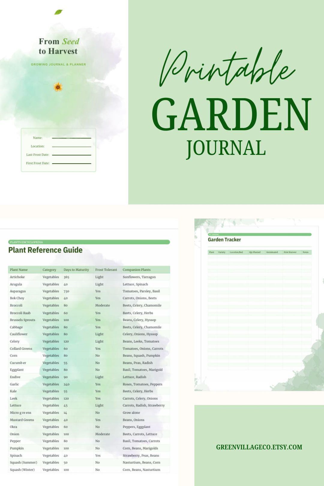 The Seed to Harvest Printable Garden Planner - Etsy