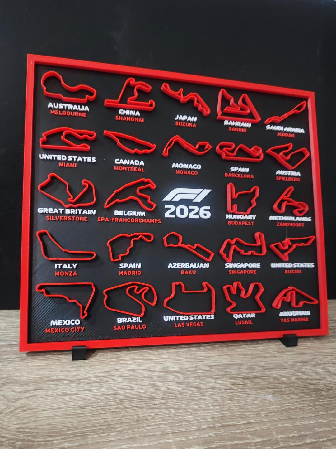 Calendrier de Formule 1 - Saison 2026 - Etsy France