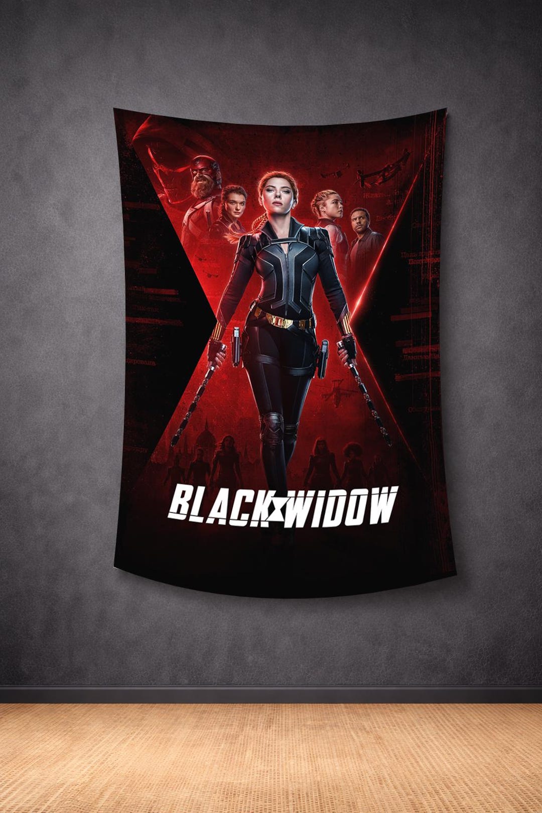 Black Widow Wall Art, Black Widow Tapestry, Movie Print - Etsy