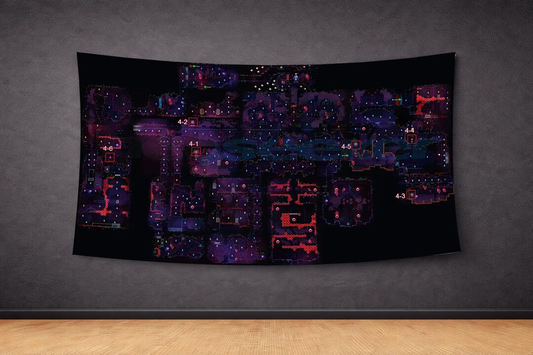 Celeste Map Wall Art, Celeste Map Tapestry, Game Print - Etsy