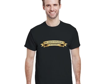 Geprobeerde diplomatie, rolinitiatief - D&D-T-shirt | Grappig RPG Adventurer-T-shirt
