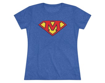 Super Mom Shield tee | Mom superhero logo shirt