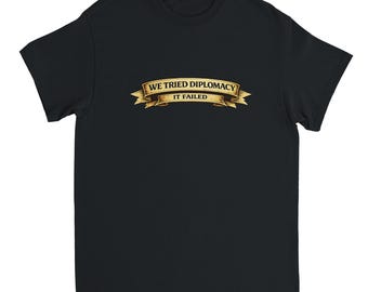 Tried Diplomacy, Roll Initiative – D&D T-Shirt | Funny RPG Adventurer Tee