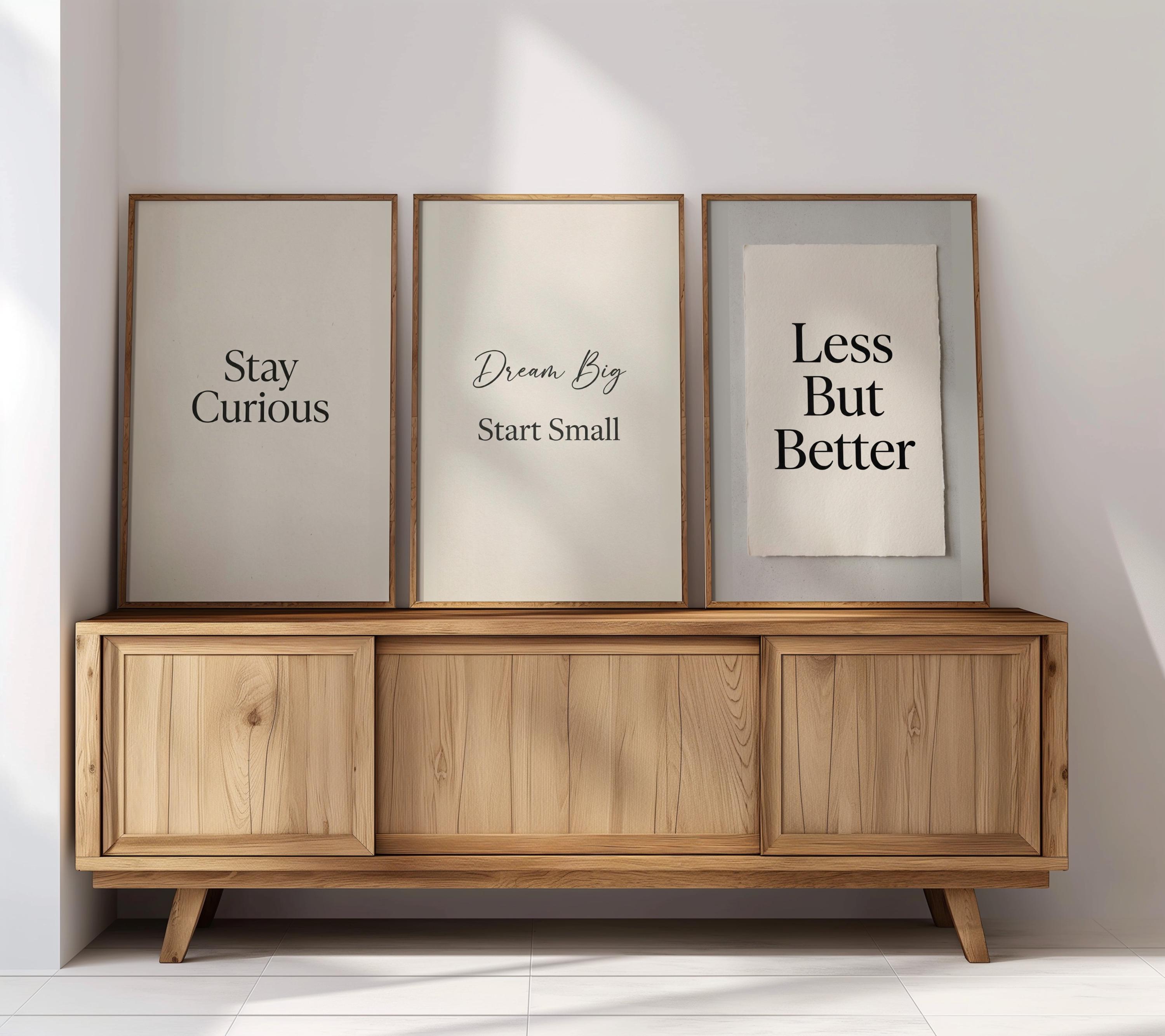 Minimalist Motivational Quote Printable Wall Art Set, Neutral ...