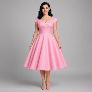 retro pink dresses Unique Vintage & Red Glitter Heart Tulle Cupcake Swing Dress A fabulous frock for a maven on the prowl Vintage Pink Midi-length Prom Dress,Wedding