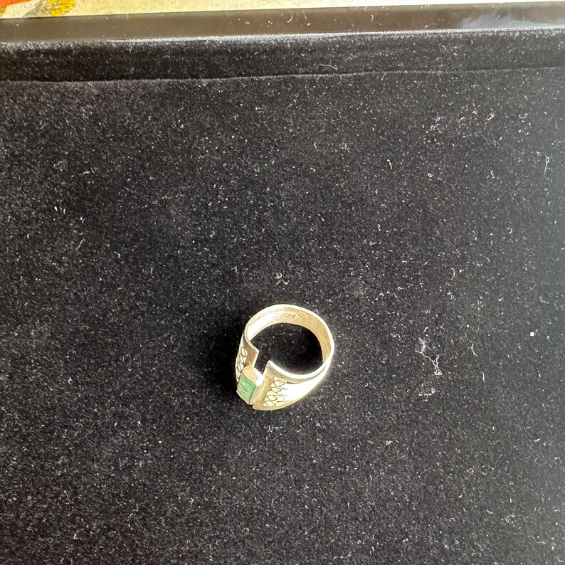 Anillo de piedra turquesa en plata de ley 925, anillo de filigrana hecho a mano para mujer, delicado anillo de piedra preciosa, regalo único de joyería artesanal de plata imagen 5