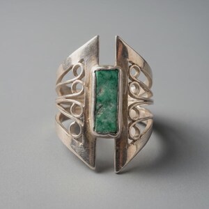 Anillo de piedra turquesa en plata de ley 925, anillo de filigrana hecho a mano para mujer, delicado anillo de piedra preciosa, regalo único de joyería artesanal de plata imagen 4