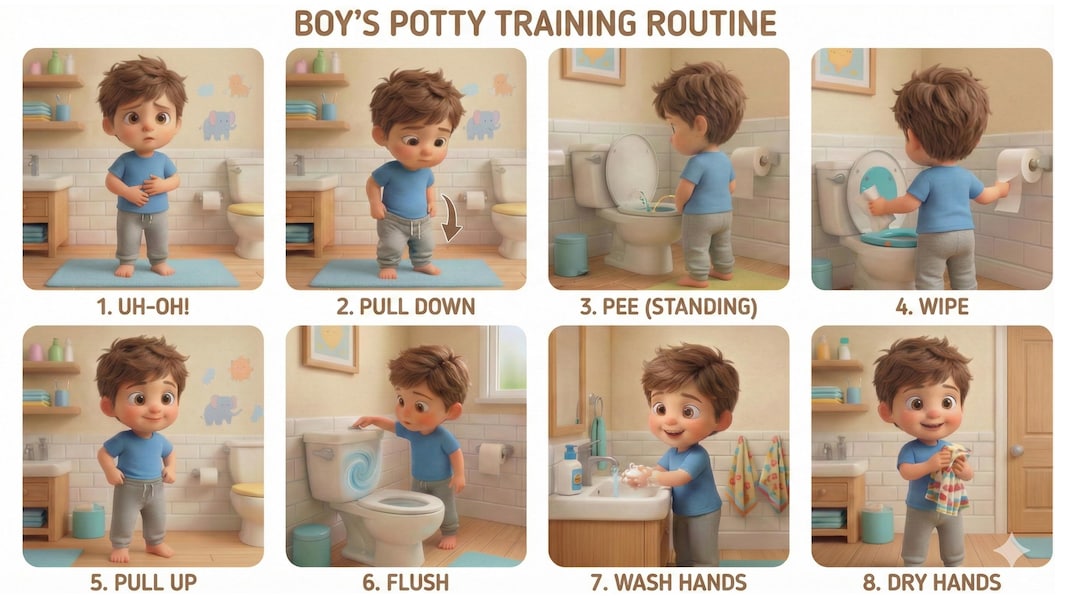Boys Potty Training Routine - Etsy