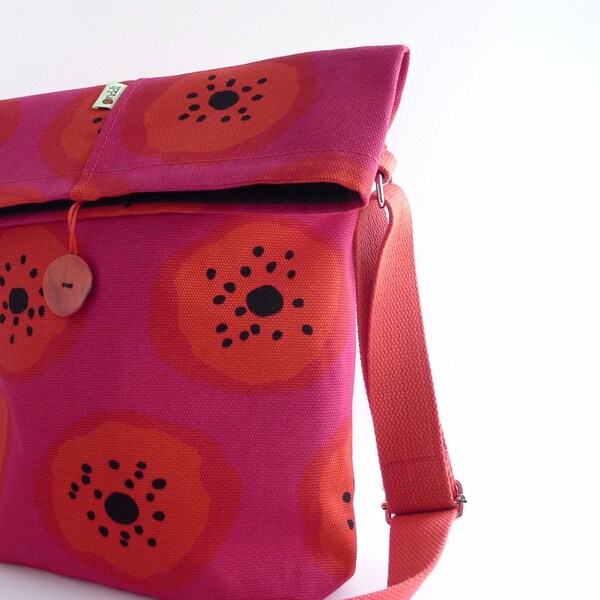 Canvas Tote Bag - Marimekko - Red - Purple - Black