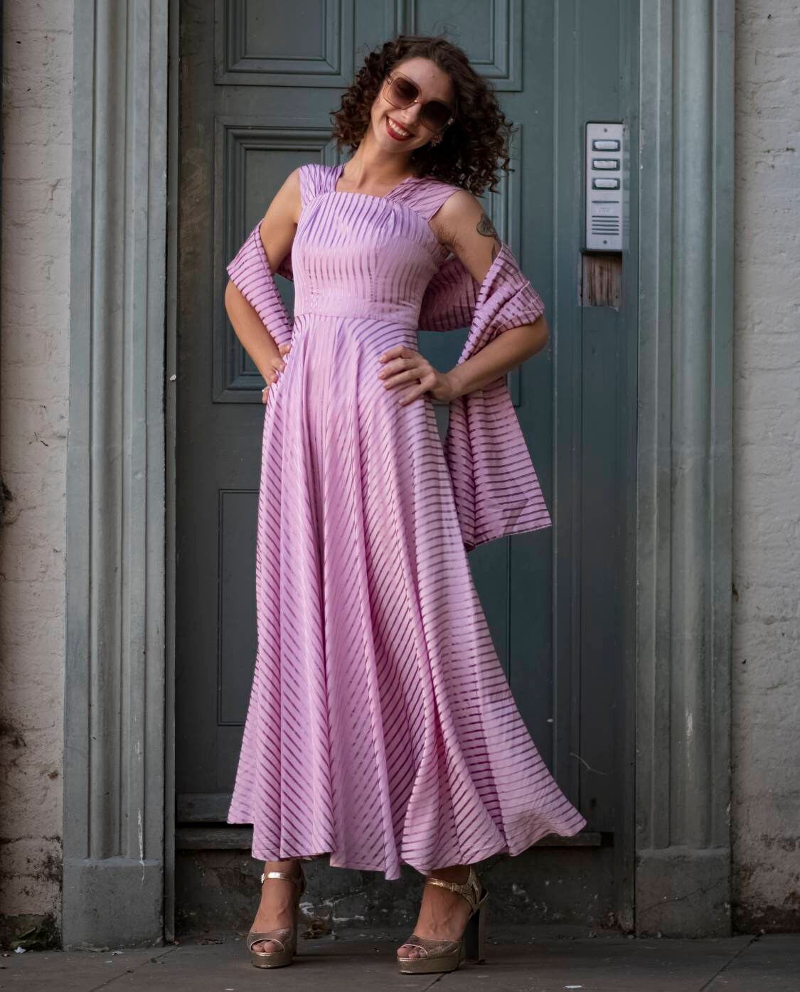 maxi dress with stole