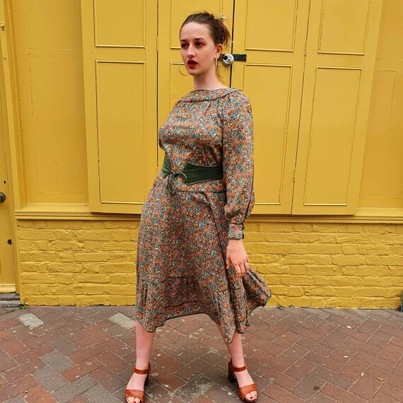 Vintage 1970s does 1930s Anna Belinda Brushed Cott