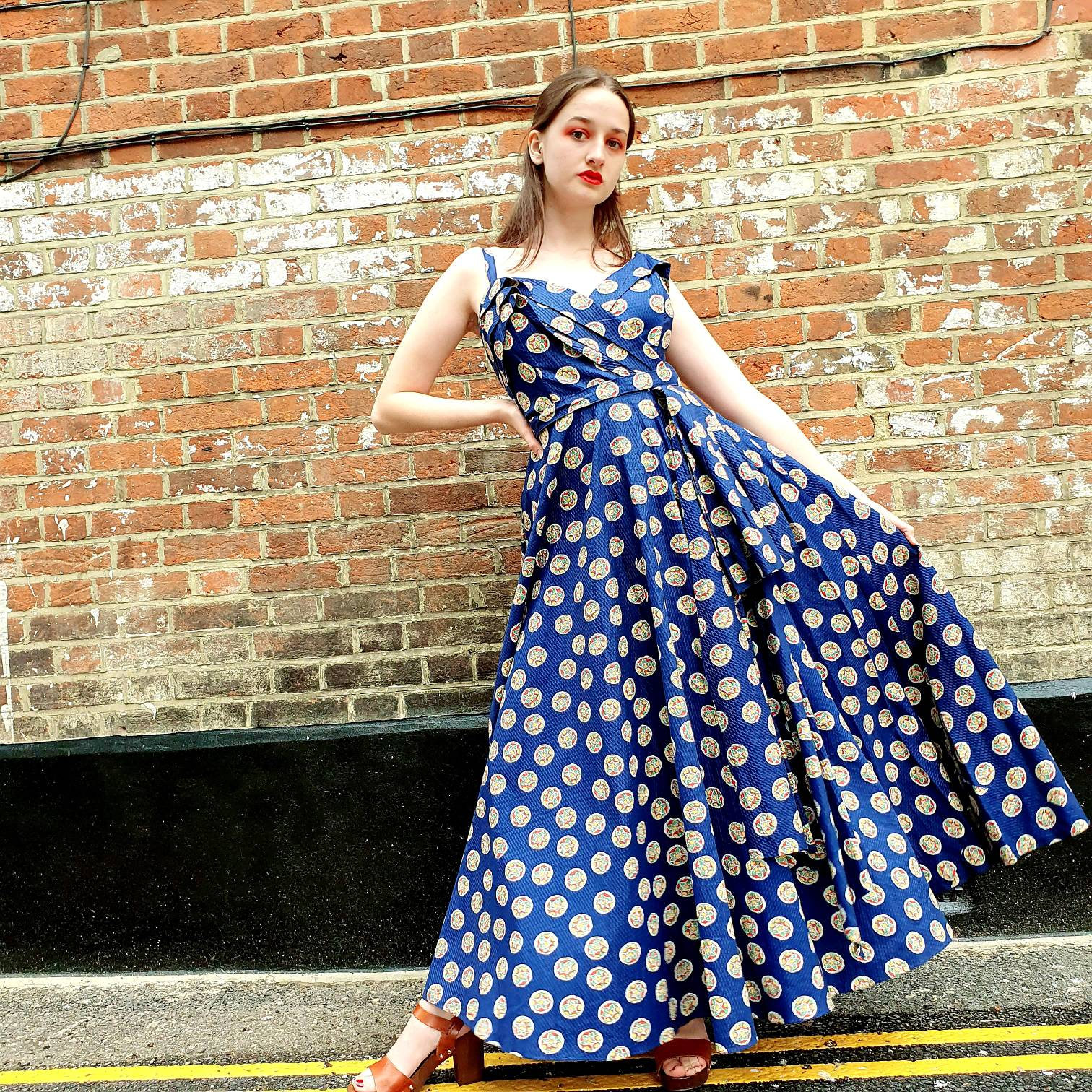 navy blue maxi dress uk