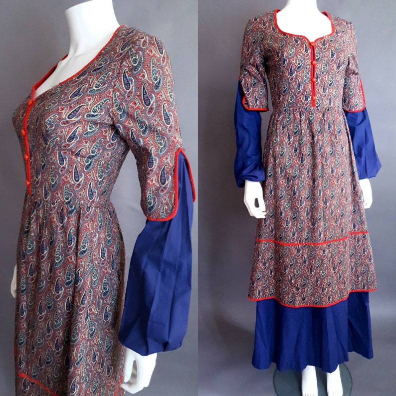 wallis blue paisley dress