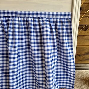 Gingham curtains, custom sink skirt, cupboard counter valance, Kitchen Curtain, storage unit cover Cabinet panel gingham check