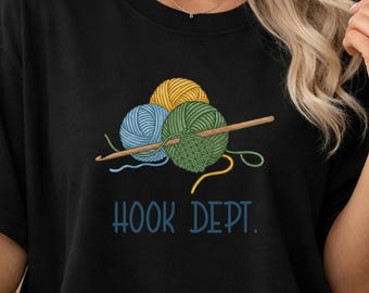 Hook Dept Crochet Lover Graphic Shirt