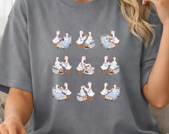 Silly Goose Nursing Tee | Cute Nurse Gift for Women | RN Graphic Top