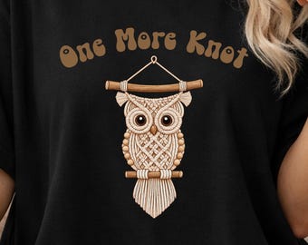 Macrame Graphic Tshirt | Fiber Artist Boho Crafter Gift