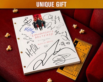 Guion de la película Malditos Bastardos (2009) / Réplica de un guión bélico de historia alternativa / Regalo para amantes del cine / Decoración y recuerdos de cine