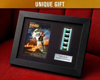 BACK to the FUTURE (1985) Extrem Seltene 35 mm Film Cells | LED-Rahmen & Passepartout-Board | Sci-Fi Film Memorabilien | Einzigartiges Fan Geschenk