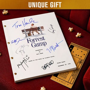 Forrest Gump (1994) GUIÓN DE LA PELÍCULA / Réplica del guión de una comedia dramática épica / Regalo para amantes del cine / Decoración de cine y recuerdos para cinéfilos