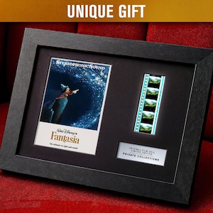 FANTASIA (1940) Células de Filme Autênticas de 35 mm | Opções de Moldura com LED e Passe-Partout | Memorabilia Clássica de Animação | Presente Exclusivo para Fãs de Arte de Parede