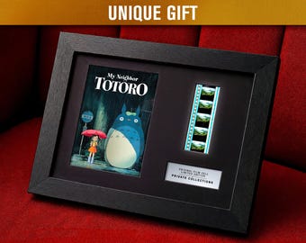 My NEIGHBOR TOTORO (1988) Authentic Extremely Rare 35mm Film Cells | LED Frame & Mat Board | Studio Anime Memorabilia | Version 2