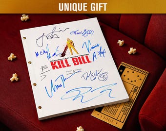 Kill Bill (2003) SCENEGGIATURA DEL FILM / Replica della sceneggiatura di un film d'azione di arti marziali / Regalo per gli amanti del cinema / Arredamento per sale cinematografiche e cimeli cinefili