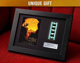 EL PRÍNCIPE DE EGIPTO (1998) Celdas de película auténticas de 35 mm / Opciones de marco LED y paspartú / Recuerdos de dramas animados / Arte mural único como regalo para fanáticos