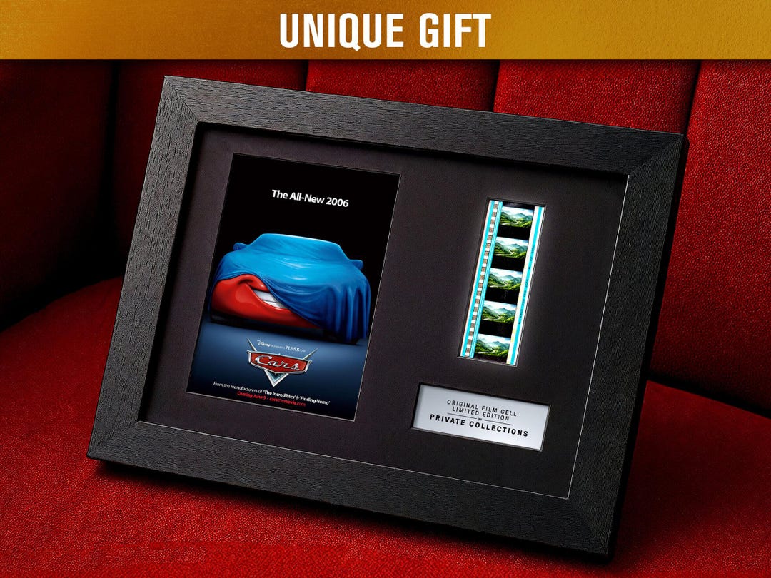 CARS (2006) Authentic 35mm Film Cells | LED Frame & Mat Board Options ...